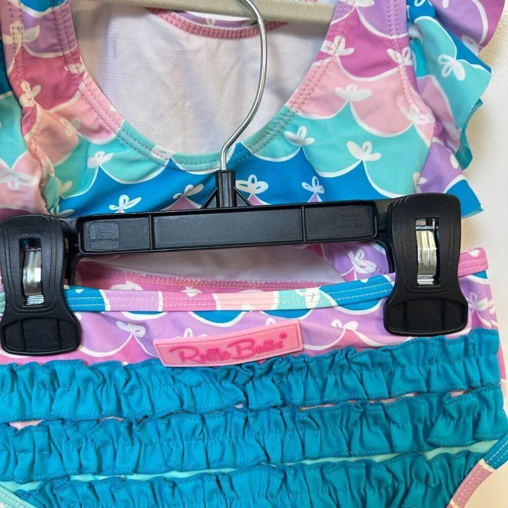 RUFFLEBUTTS Mermaid Butterfly Tankini 18-24 Months
